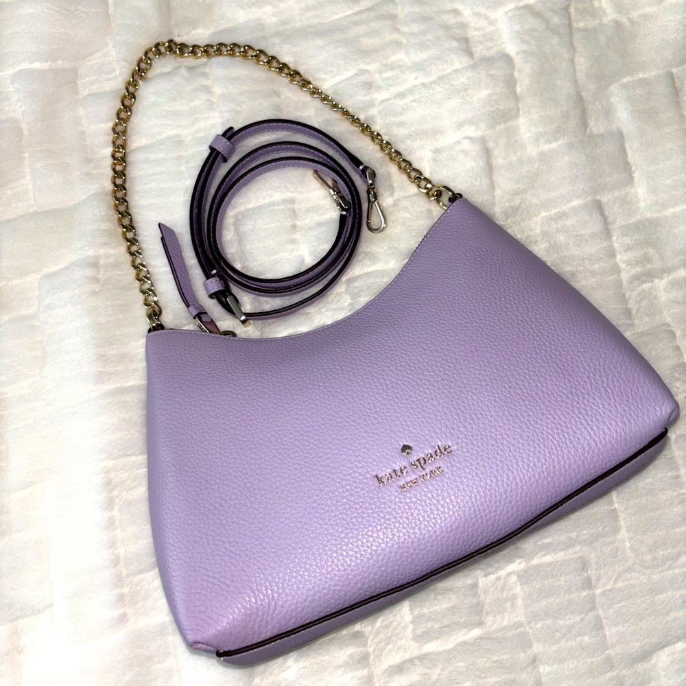 Kate Spade ♠️ New York Lilac Lavender Purse Bag with Chain and Crossbody Strap
